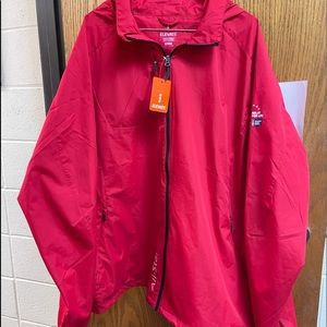 Elevate red Relay for Life windbreaker.